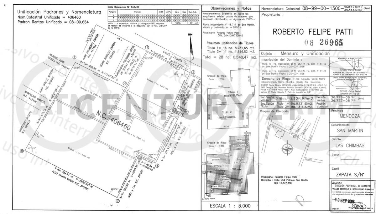 Campo en Venta en San Martin, Mendoza