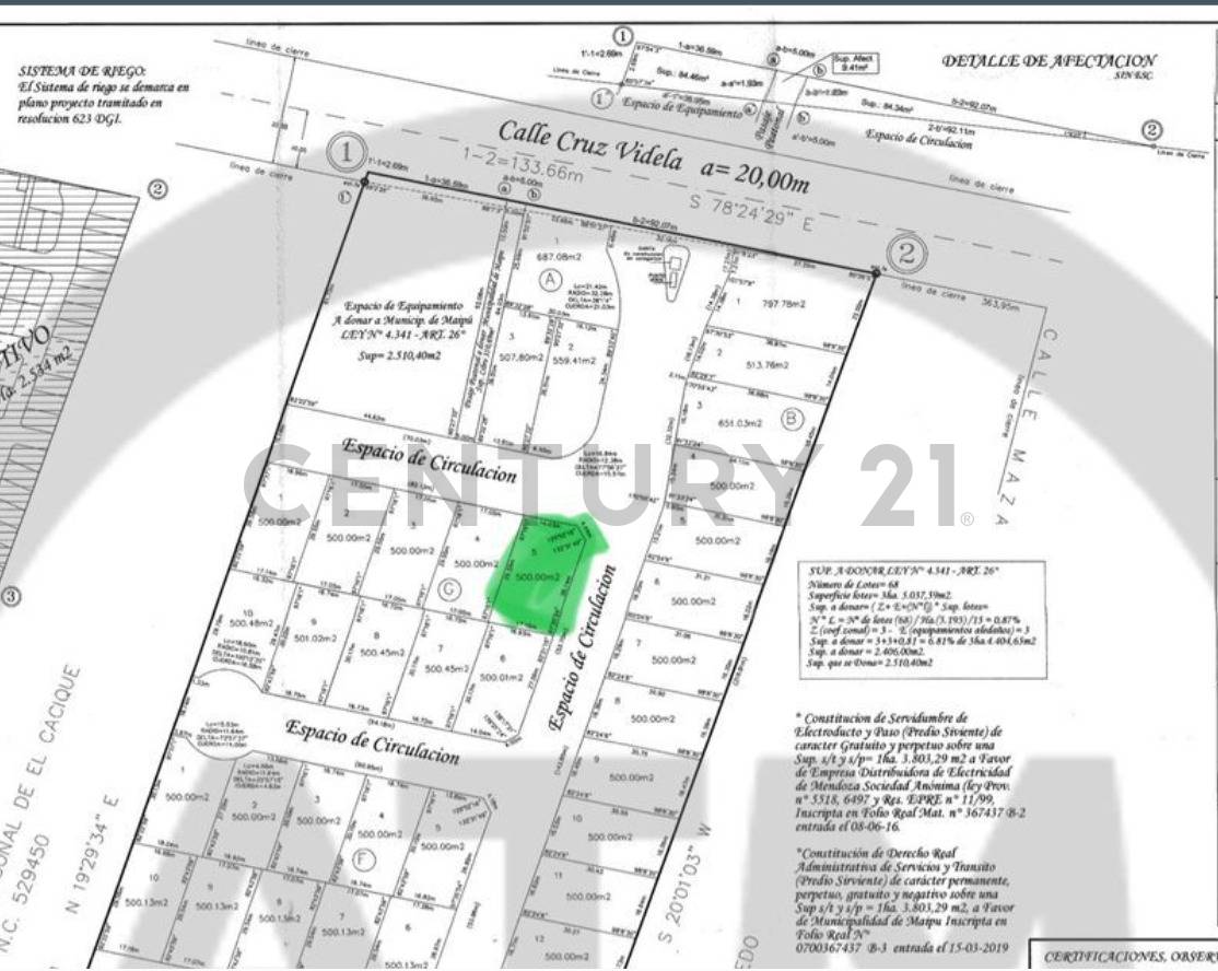 Terreno en Venta en Maipu, Mendoza