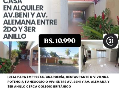 casa en alquiler