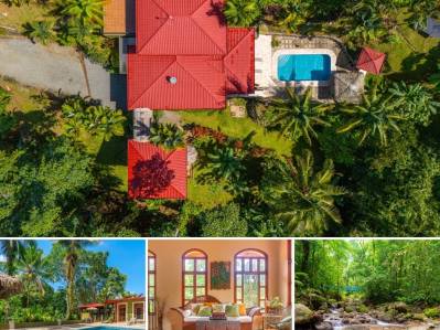 Riverfront Colonial Elegance with Views in Ojochal