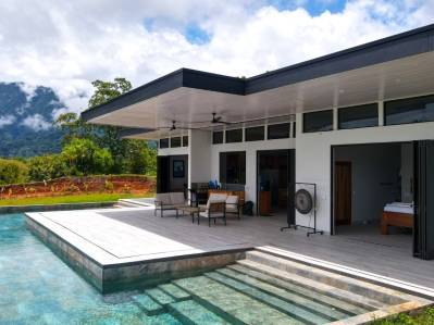Spectacular Ocean View, Giant Resort Site, New Private Preserve Home perched on the Ojochal