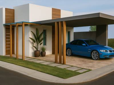 Casa nueva en construcción con piscina privada en venta en condominio cerrado cerca de Jacó